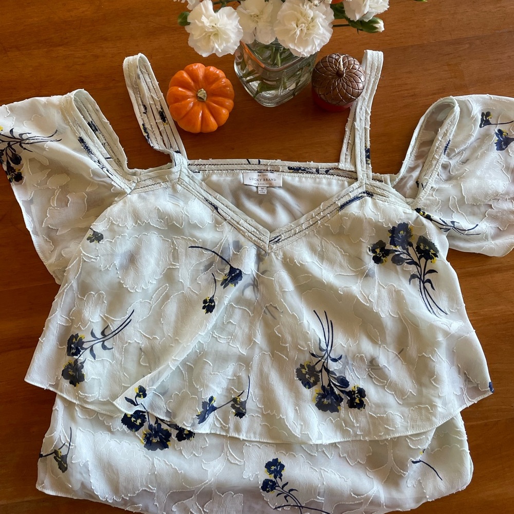 Women's Lucky Brand Floral & Lace Top